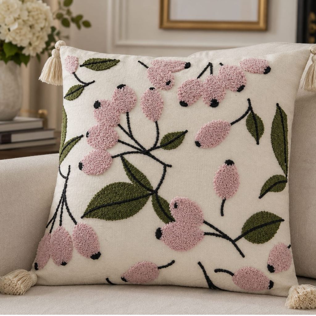 Cojín Decorativo Bordado Multidiseño 45 × 45 cm