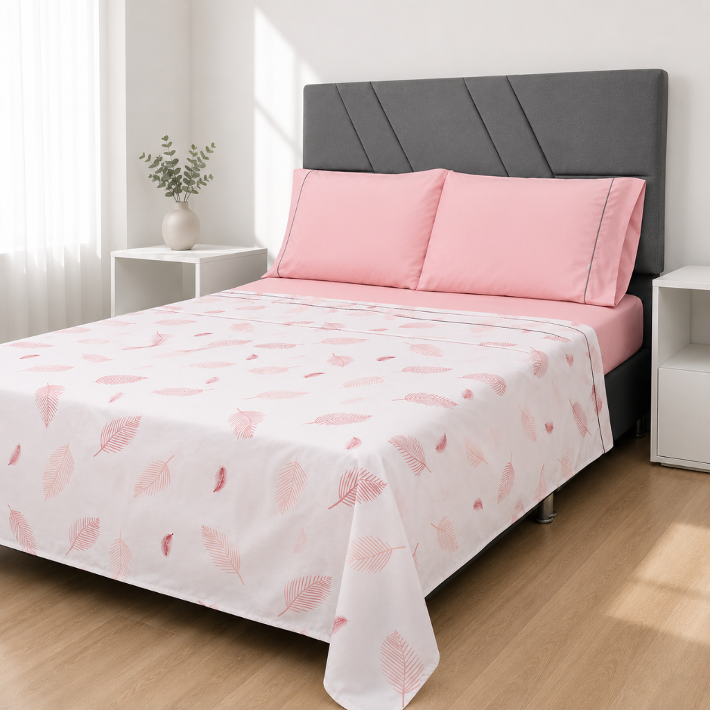 Sábanas 200 Hilos Estampadas –Libertad Rosa