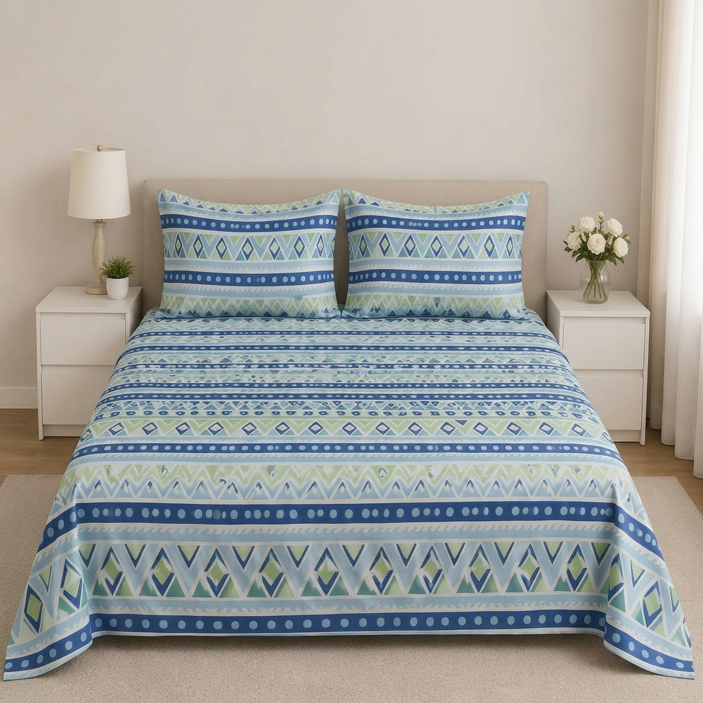 Juego de Sábanas Bellísima Cama Doble Estampada