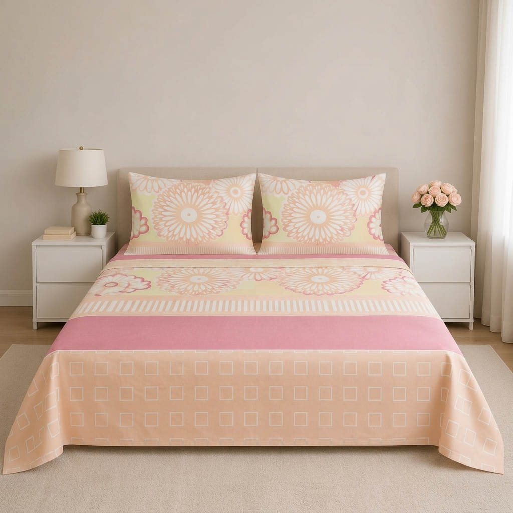Juego de Sábanas Bellísima Cama Doble Estampada