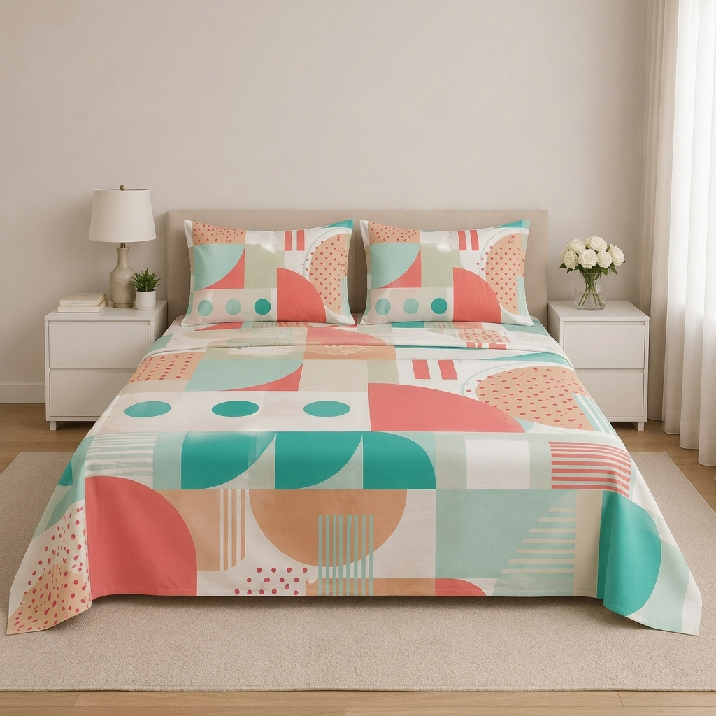 Juego de Sábanas Bellísima Cama Doble Estampada