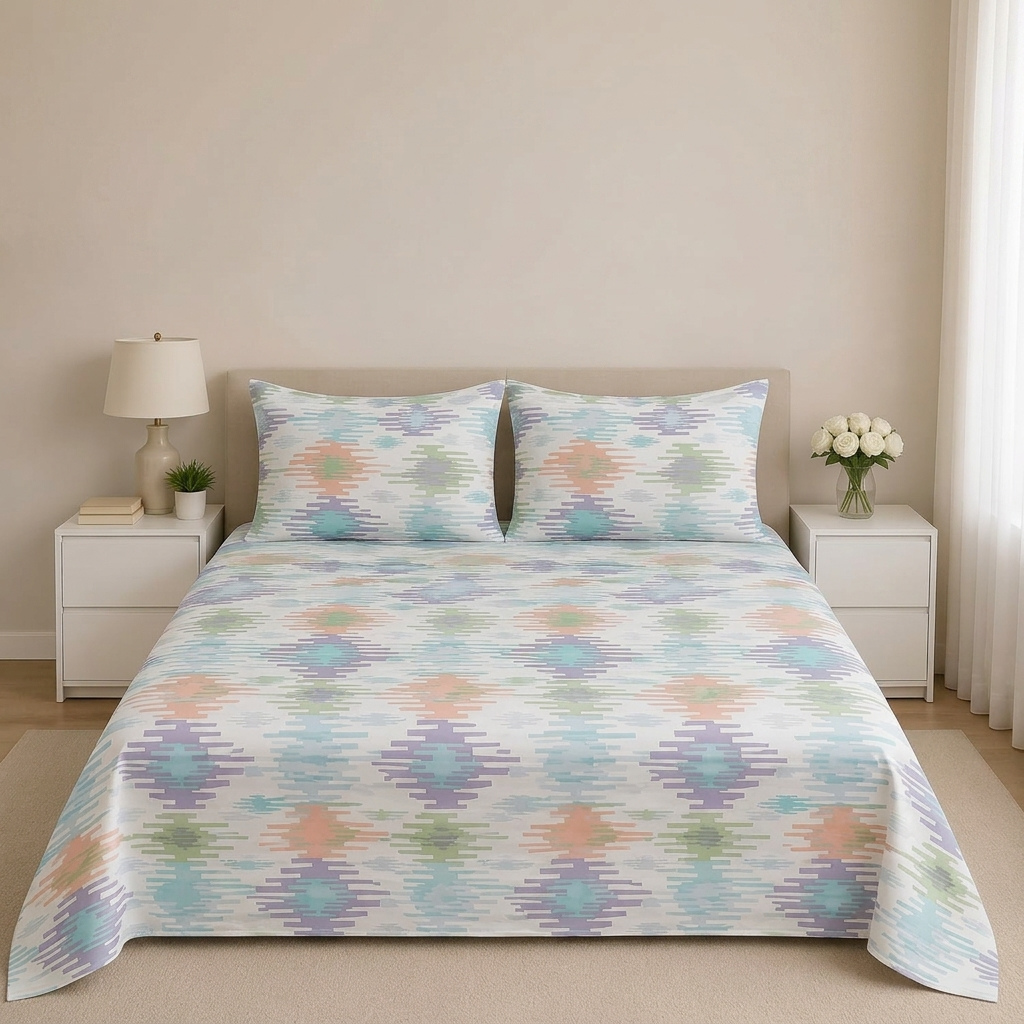 Juego de Sábanas Bellísima Cama Doble Estampada