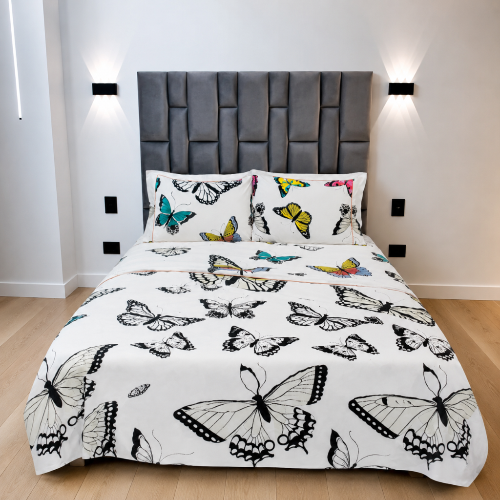 Sábana Sueño Real 150 Hilos – Mariposas