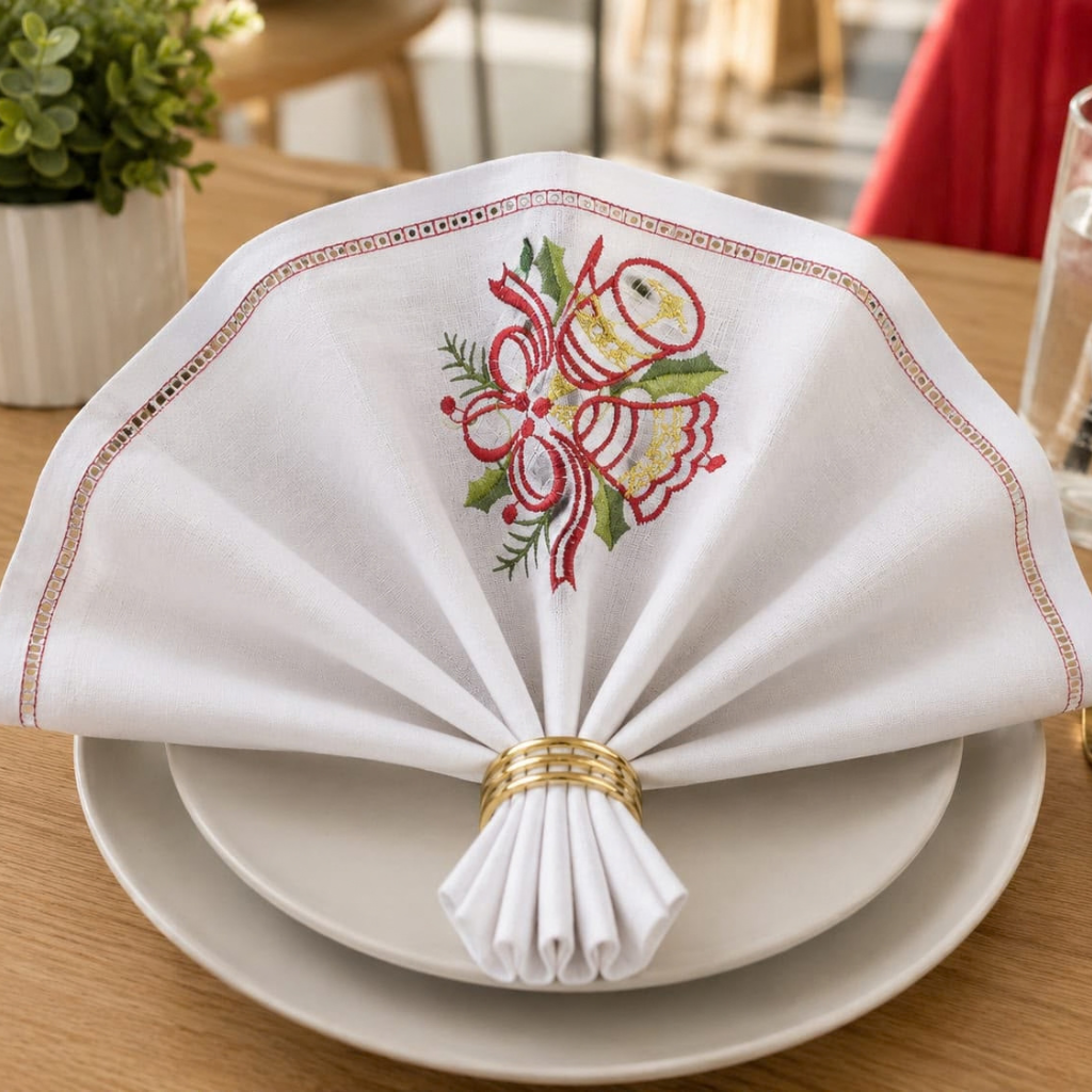 Servilleta Navideña de Mesa Bordada - Multidiseño