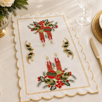 Set de 6 Individuales Navideños Bordados - Multidiseño