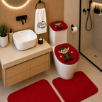 Juego de Baño Navideño Decorativo - con toalla